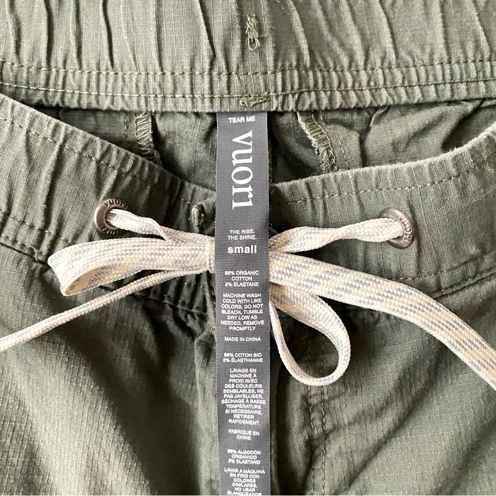 Vuori Ripstop Army Green Active Hiking Camping Pants Size S - Picture 10 of 12